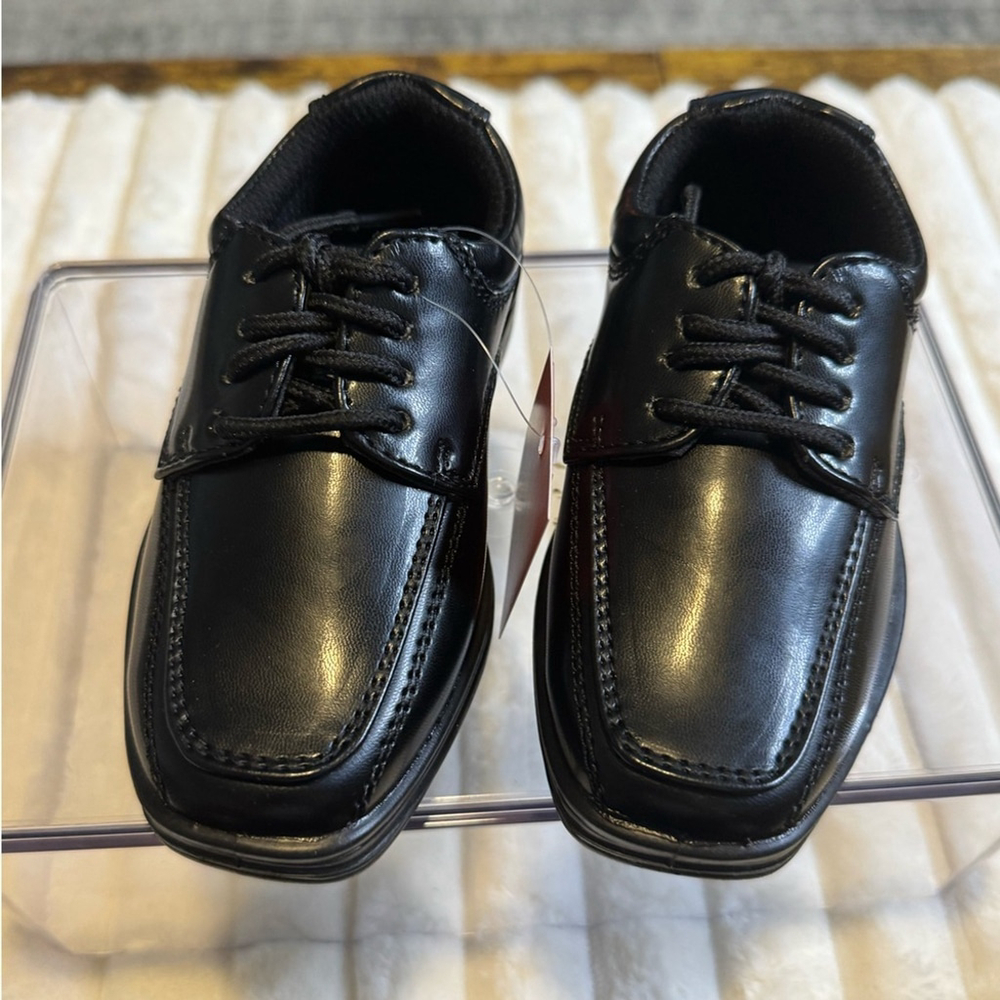 Deer Stags Black Kids Dress Shoes